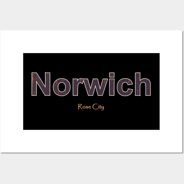 Norwich Grunge Text Wall Art by WE BOUGHT ZOO